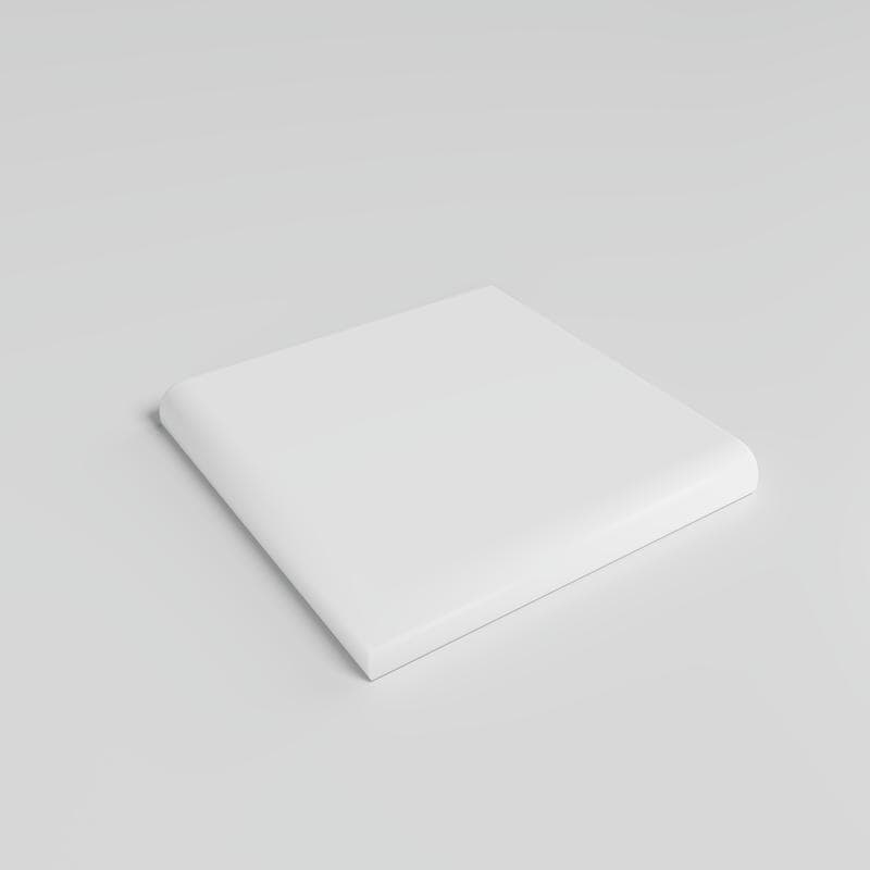 Color Collection Matte White Ice 3x3 Single Bullnose Corner - Image 2
