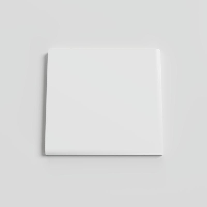 Color Collection Matte White Ice 4-1/4 x 4-1/4 Single Bullnose Corner - Image 1