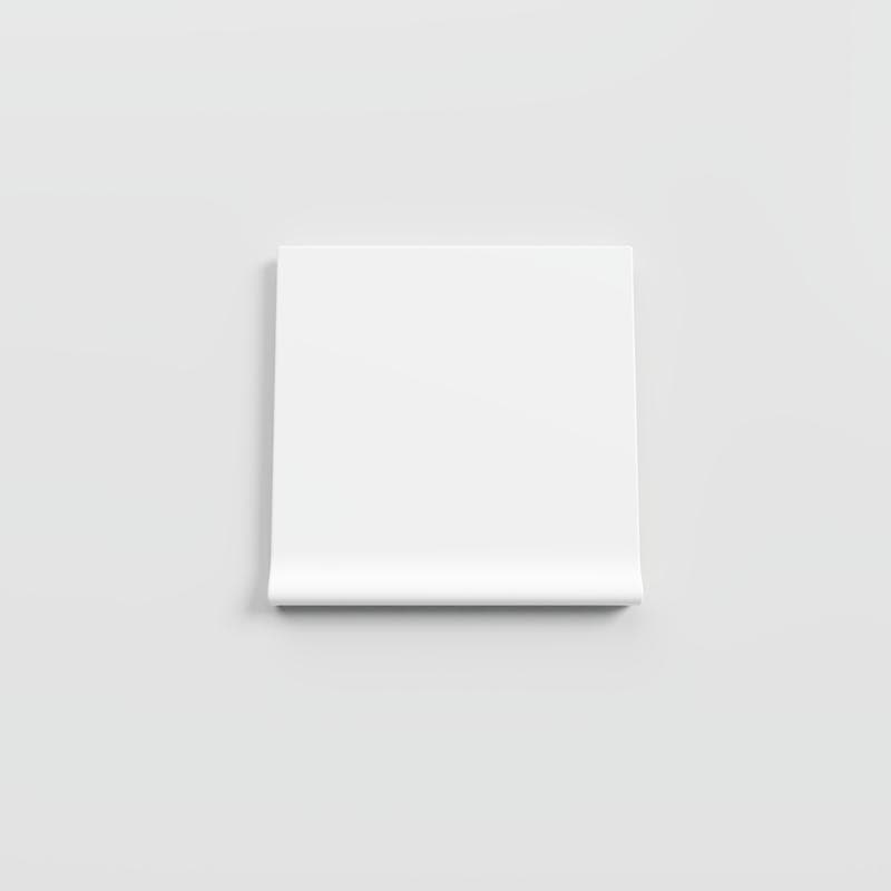Color Collection Matte White Ice 4-1/4 x 4-1/4 LC Corner - Image 1