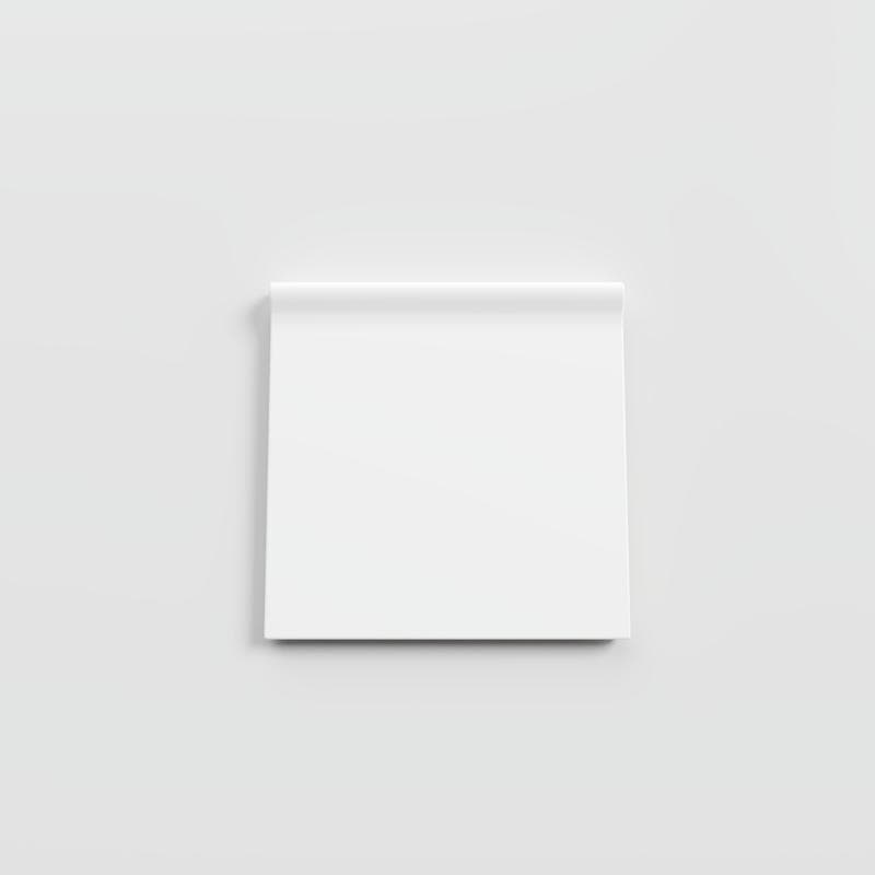 Color Collection Matte White Ice 4-1/4 x 4-1/4 RC Corner - Image 1