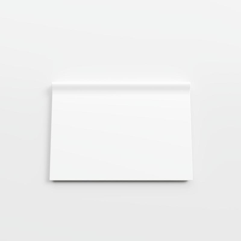 Color Collection Matte White Ice 4-1/4 x 6 RC Corner - Image 1