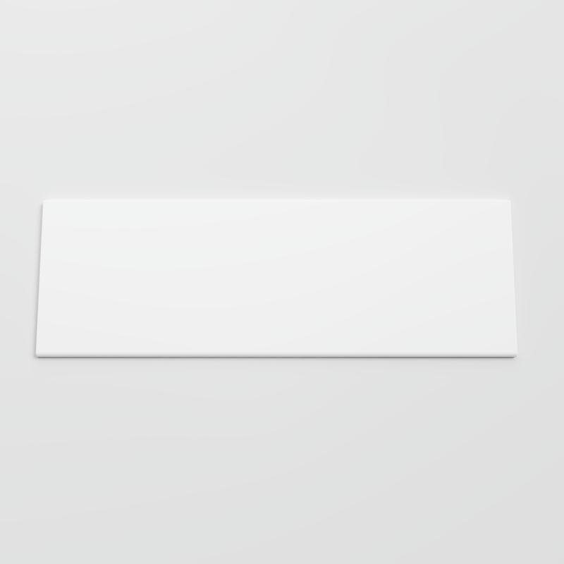 Color Collection Matte White Ice 6x18 Single Bullnose - Image 1
