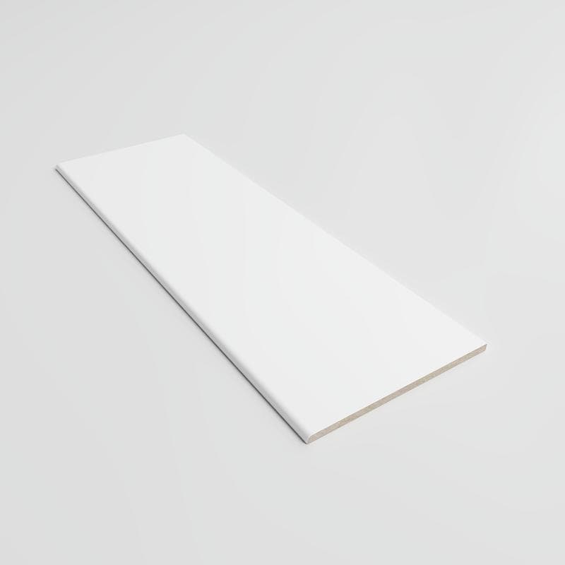 Color Collection Matte White Ice 6x18 Single Bullnose - Image 2