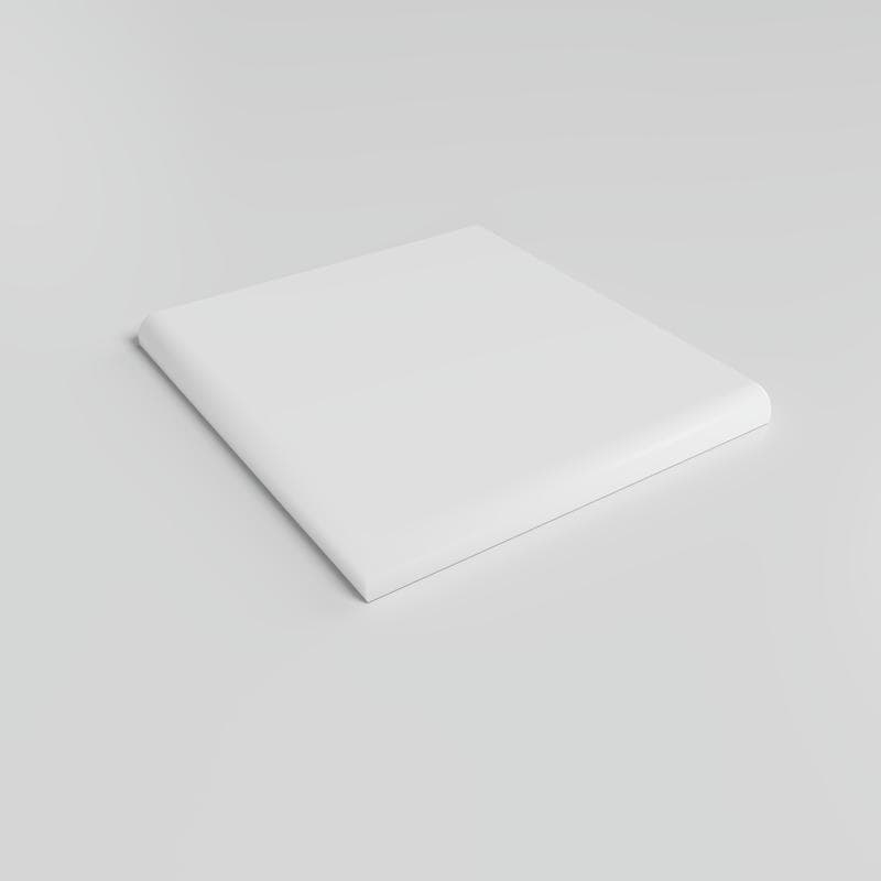 Color Collection Matte White Ice 6x6 Single Bullnose Corner - Image 2