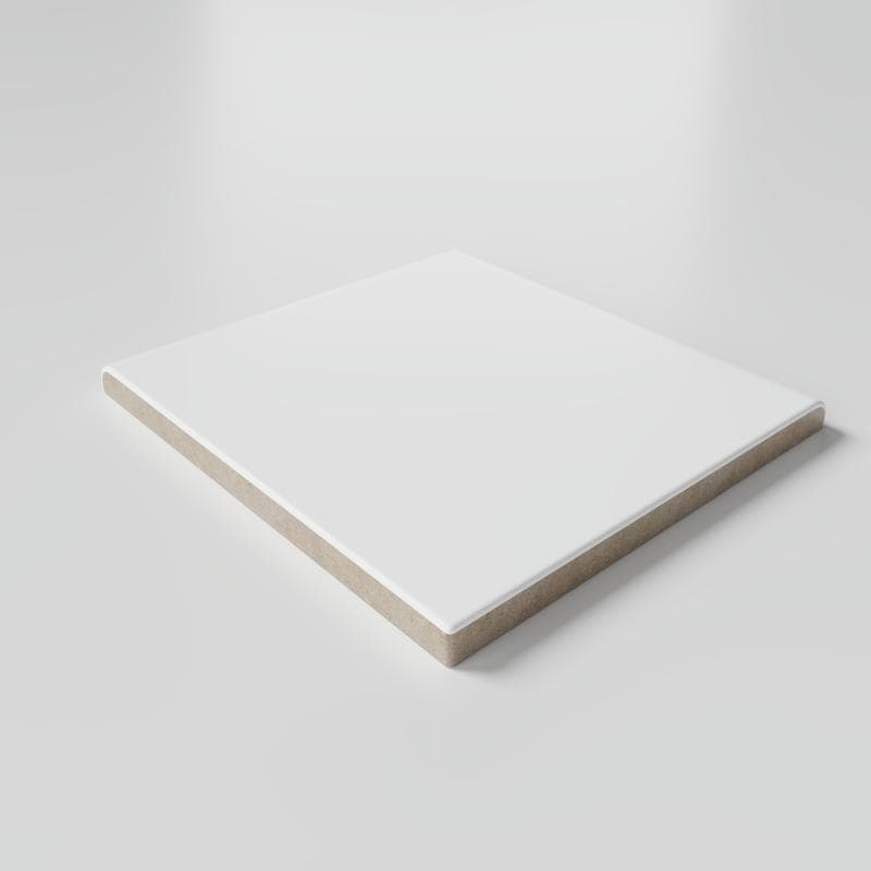 Color Collection Matte White Ice 6x6 Single Bullnose Corner - Image 3