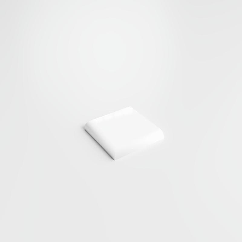 Color Collection Bright White Ice 2x2 Single Bullnose Corner - Image 2