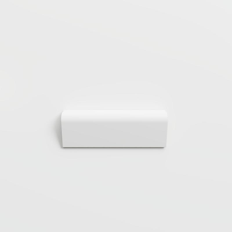 Color Collection Bright White Ice 2x6 RAD Bullnose - Image 1