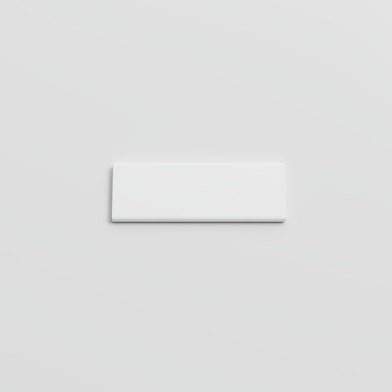 Color Collection Bright White Ice 2x6 Single Bullnose - Image 1