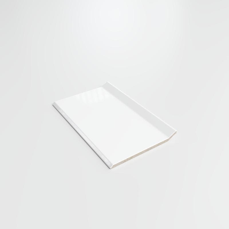 Color Collection Bright White Ice 3 3/4 x 6 Cove - Flat Top - Image 2