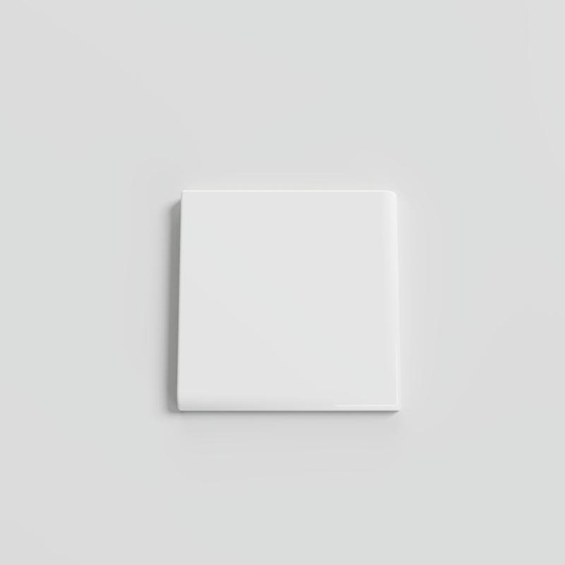 Color Collection Bright White Ice 3x3 Single Bullnose Corner - Image 1