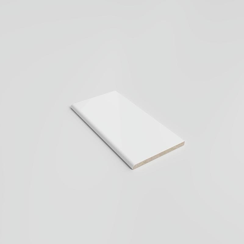 Color Collection Bright White Ice 3x6 Single Bullnose - Image 2