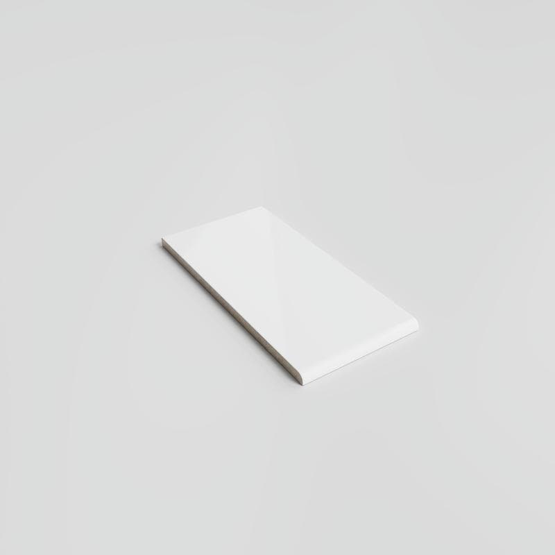 Color Collection Bright White Ice 3x6 Single Bullnose (Short Side 3") - Image 2