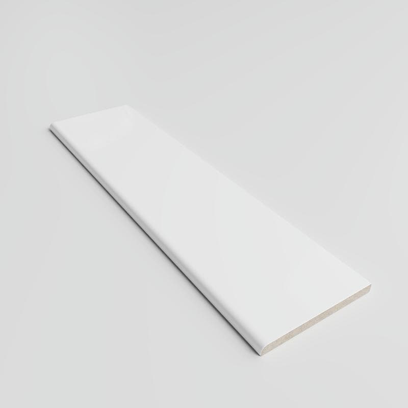 Color Collection Bright White Ice 3x12 Single Bullnose - Image 2