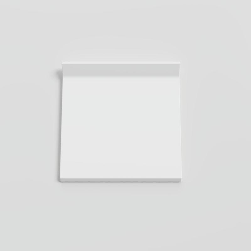 Color Collection Bright White Ice 4-1/4 x 4-1/4 Cove - Flat Top - Image 1