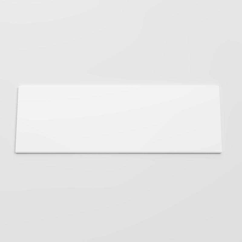 Color Collection Bright White Ice 6x18 Single Bullnose - Image 1