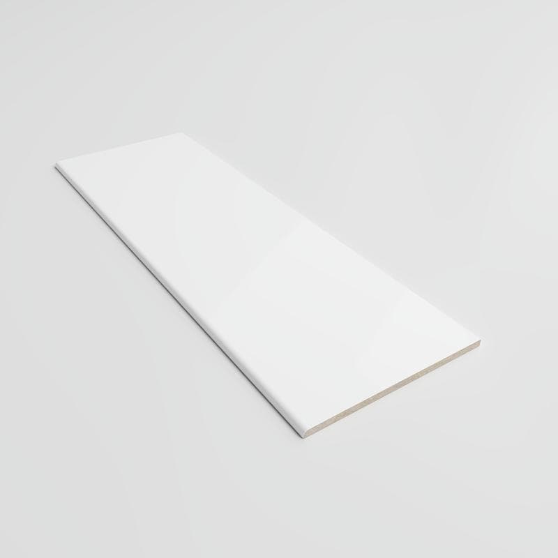 Color Collection Bright White Ice 6x18 Single Bullnose - Image 2