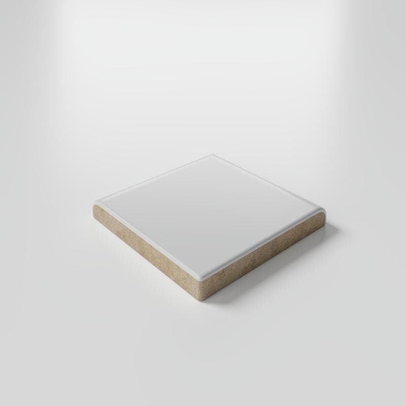 Color Collection Matte Tender Gray 2x2 Single Bullnose Corner - Image 3