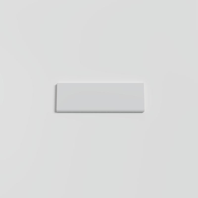 Color Collection Matte Tender Gray 2x6 Single Bullnose - Image 1