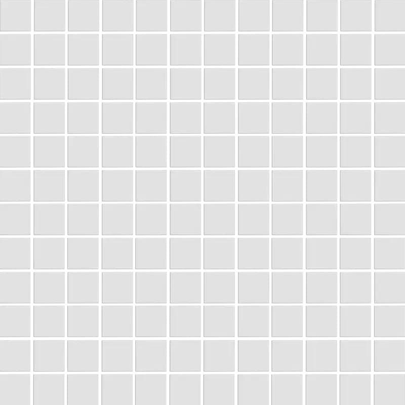 CC Mosaics Matte White 1x1 Squares 12x12 Mosaic - Image 1