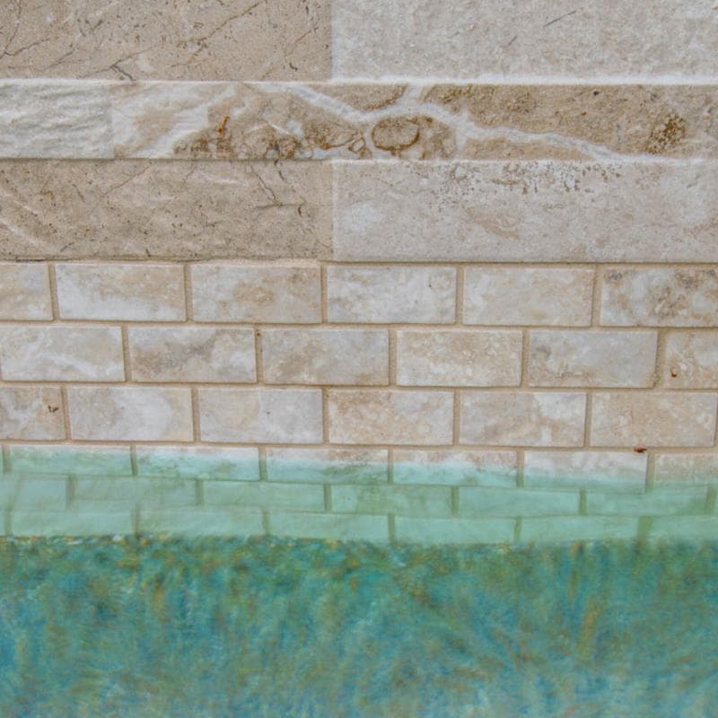 Aquabella Petra Beige 6x24 Porcelain 12"x12" Pool Tile - Image 15
