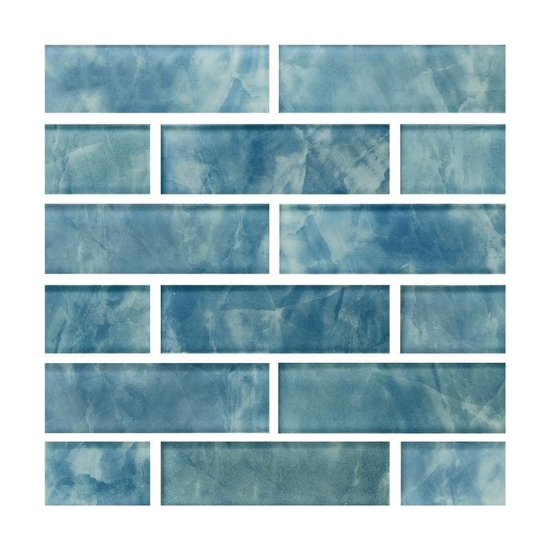 Aquabella Britannia Cathedral 2x6 Glass Mosaic 12"x12" Pool Tile - Image 1