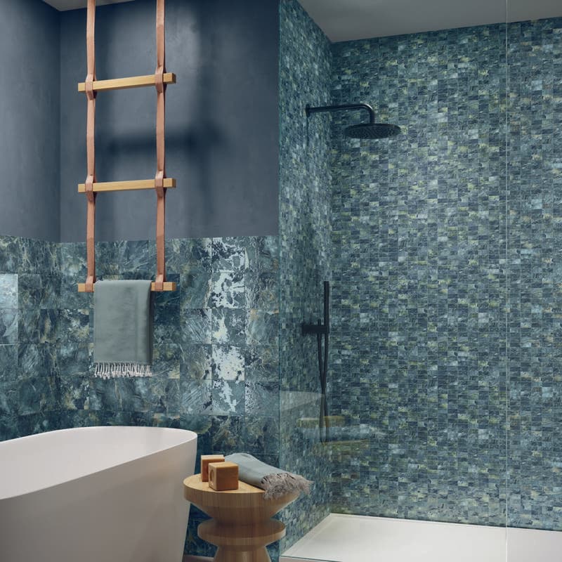 Aquabella Himalaya Tibet 1x2 Porcelain Mosaic 12"x12" Pool Tile - Image 2