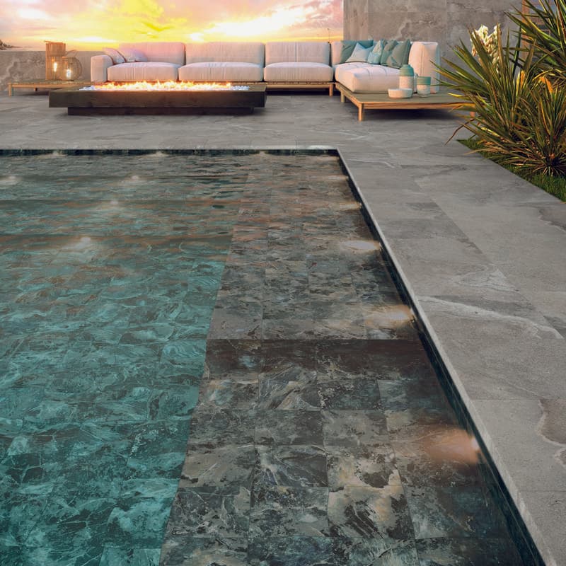 Aquabella Himalaya Nepal 6x6 Porcelain Pool Tile - Image 2