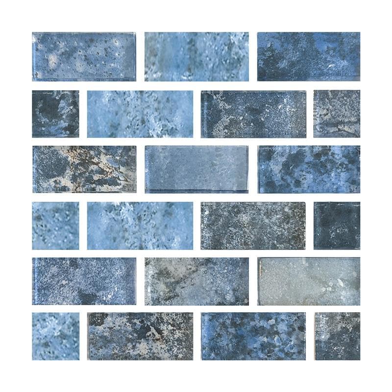 Aquabella Manhattan Grand Central 1x2 Glass Mosaic 12"x12" Pool Tile - Image 1