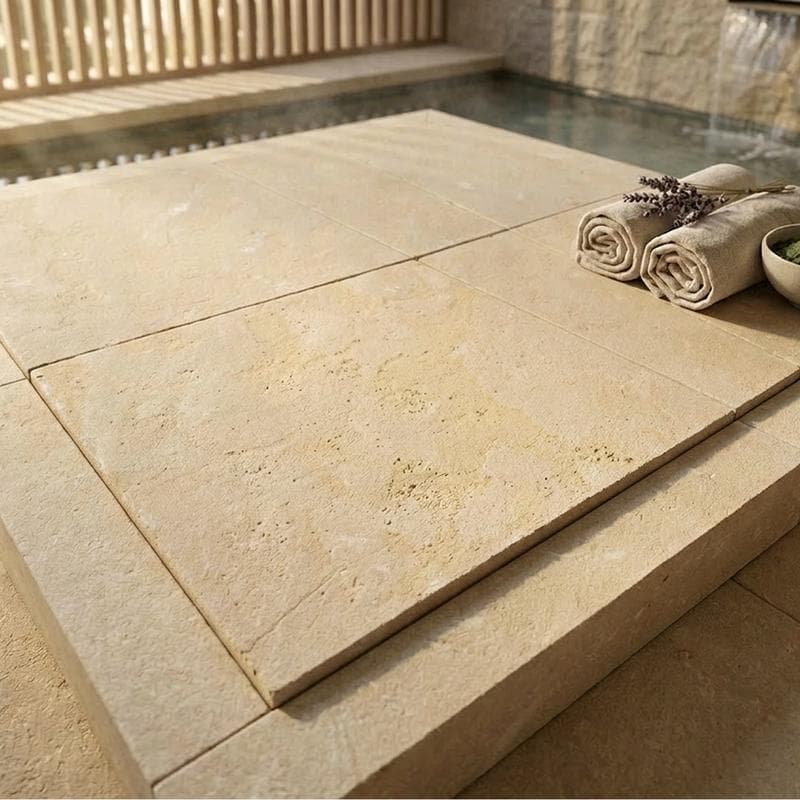 Atlas Beige 5cm Modern Edge Pool Coping 12x24 - Image 2