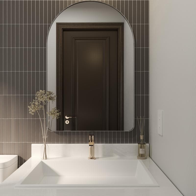 CC Porcelain Taupe Stacked 12x12 Mosaic - Image 7