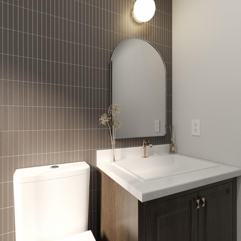 CC Porcelain Taupe Stacked 12x12 Mosaic - Image 10