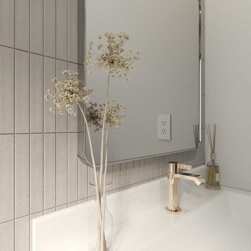 CC Porcelain White Stacked 12x12 Mosaic - Image 9
