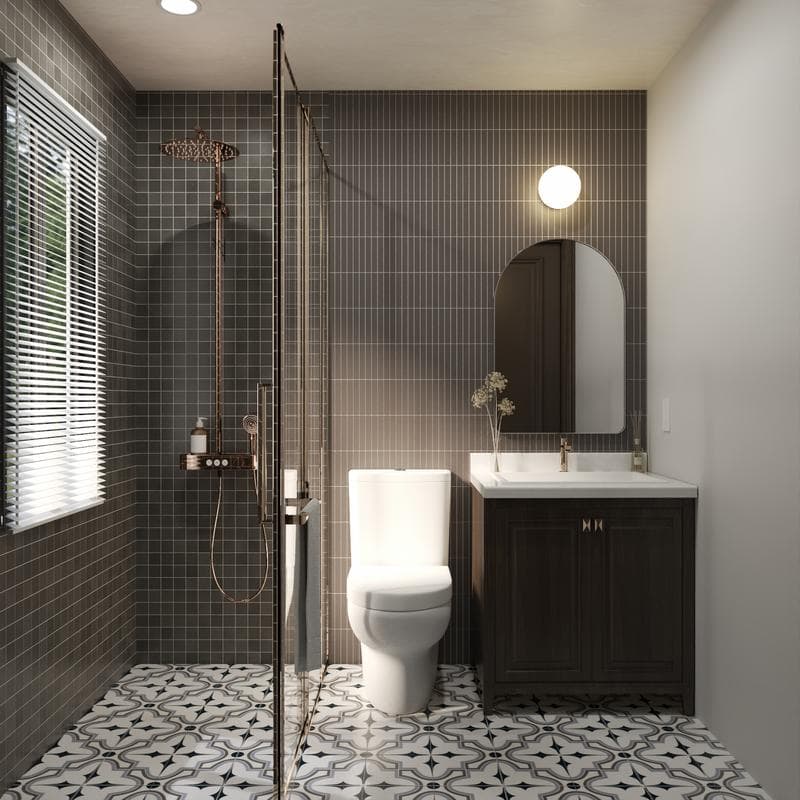 CC Porcelain Black Stacked 12x12 Mosaic - Image 2