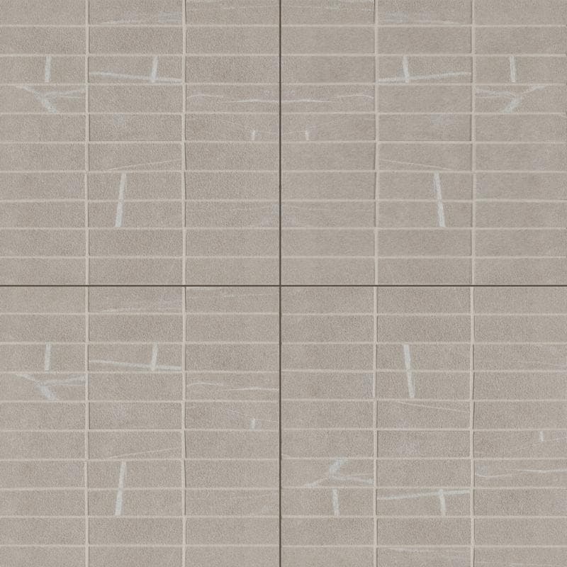 Nomade Bone 1x4 Mosaic Matte 12x12 - Image 1