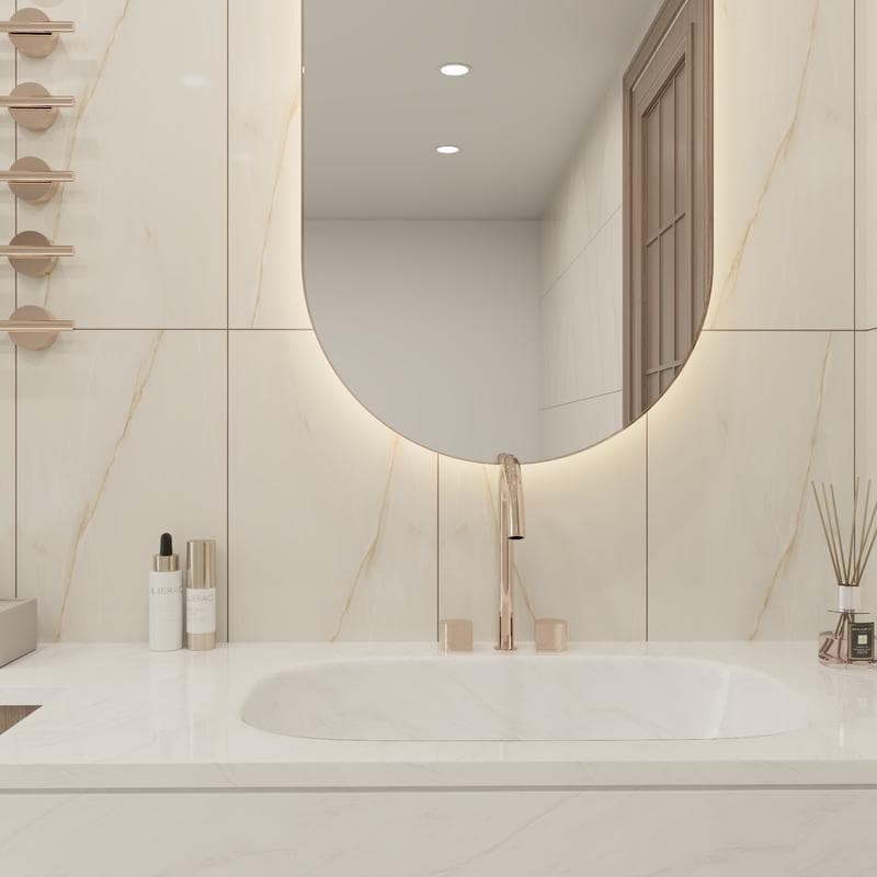 12x24 Rectified Marble Onice Supreme Marfil - Image 8