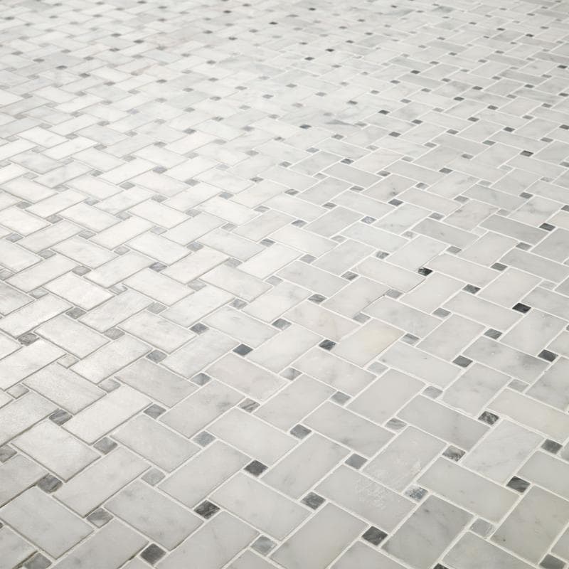 MSI Carrara White Basketweave Honed - Image 2