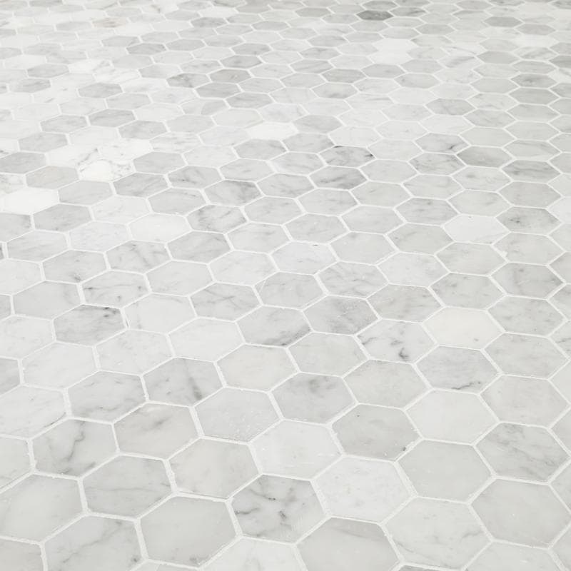 MSI Carrara White 2 Hexagon Mosaic - Image 1