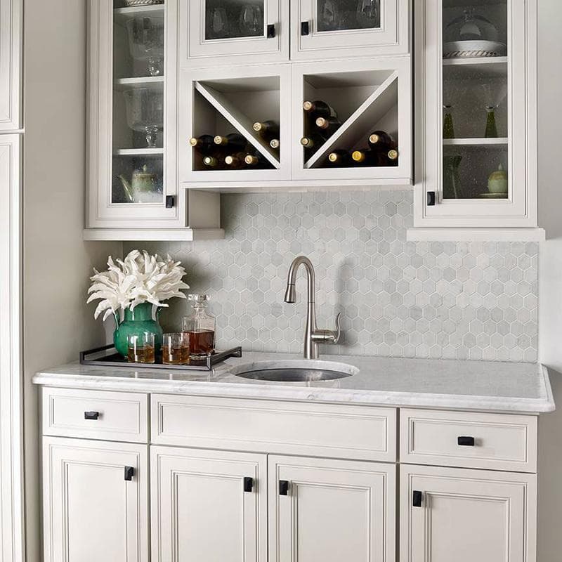 MSI Carrara White 2 Hexagon Mosaic - Image 7