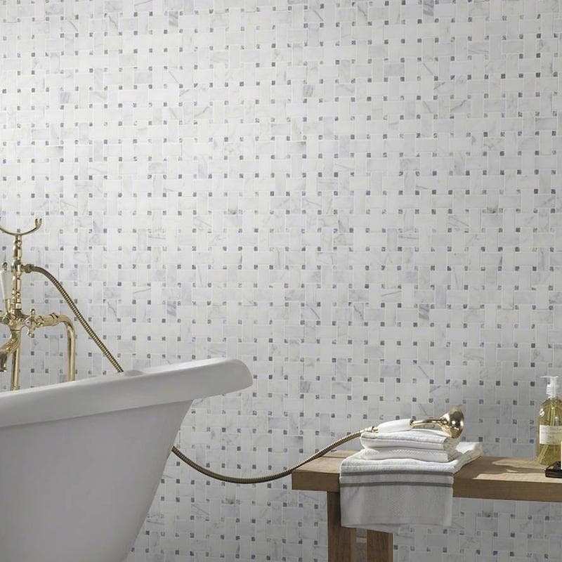 MSI Calacatta Cressa Basketweave Mosaic - Image 2