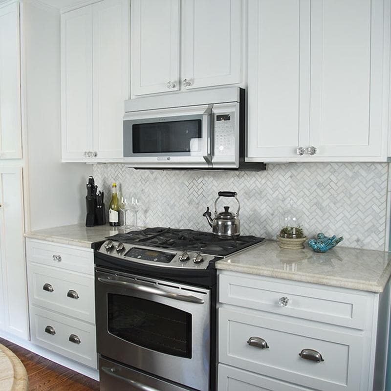 MSI Arabescato Carrara Herringbone Mosaic - Image 4