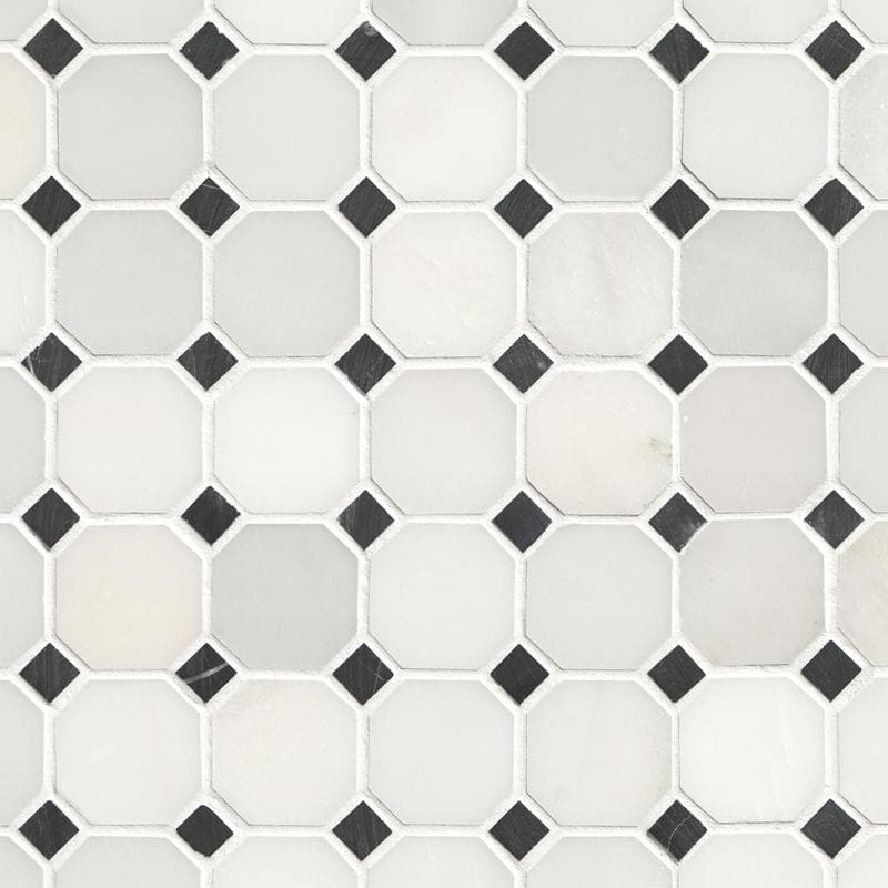 MSI Arabescato Carrara Octagon Mosaic - Image 1