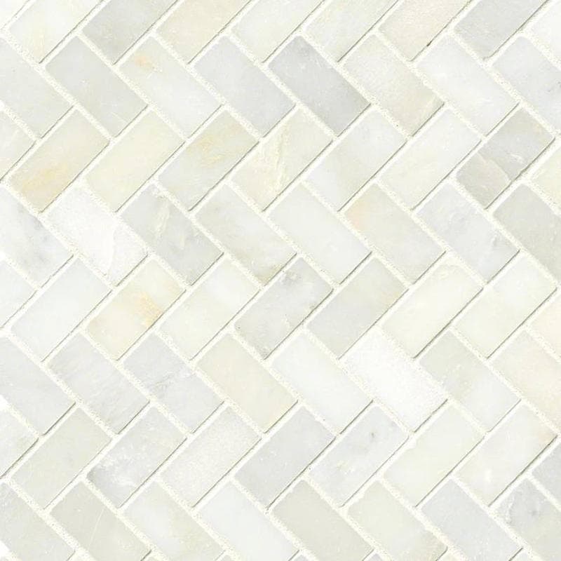 MSI Greecian White Herringbone Mosaic - Image 1