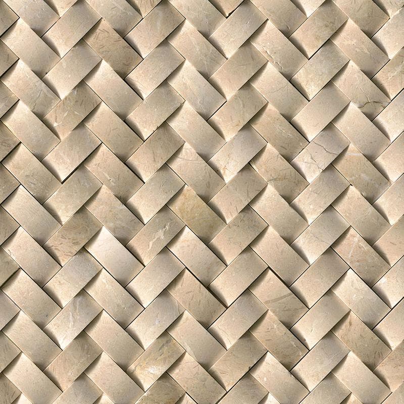 MSI Crema Herringbone Arched Mosaic - Image 1