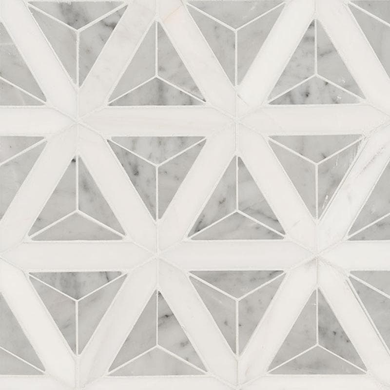 MSI Carrara White Faceted Polished - Image 1