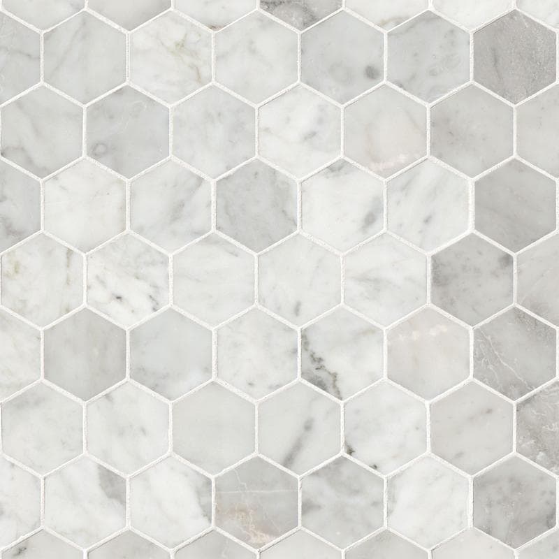 MSI Carrara White 2" Hexagon Honed - Image 1