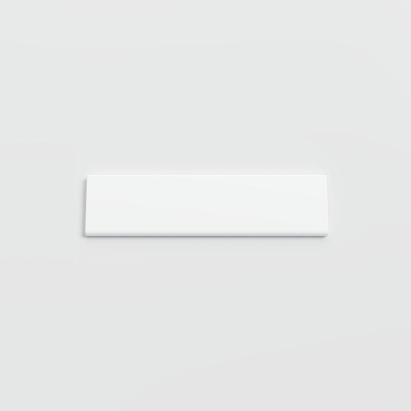 Color Collection Matte White Ice 2x8 Single Bullnose - Image 1