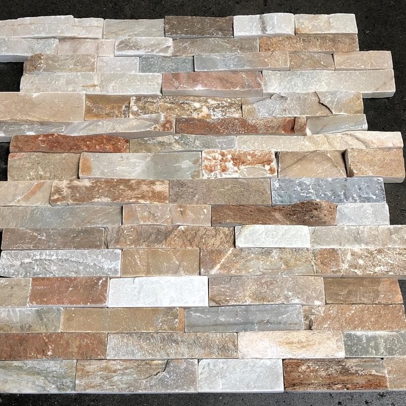 Beige Quartz Split Face 6x24 Ledger Panel Flats - Image 2