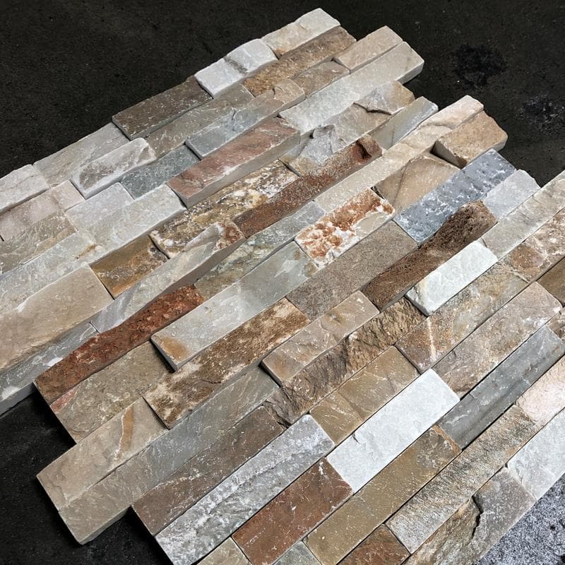 Beige Quartz Split Face 6x24 Ledger Panel Flats - Image 3