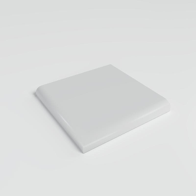 Color Collection Matte Tender Gray 3x3 Single Bullnose Corner - Image 2