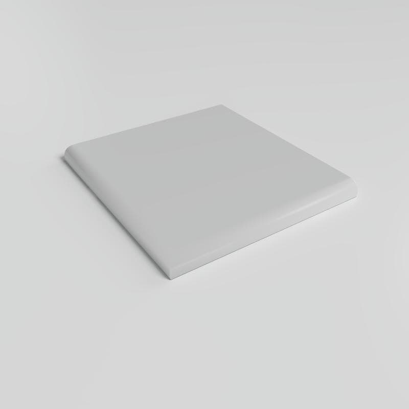 Color Collection Matte Tender Gray 6x6 Single Bullnose Corner - Image 2